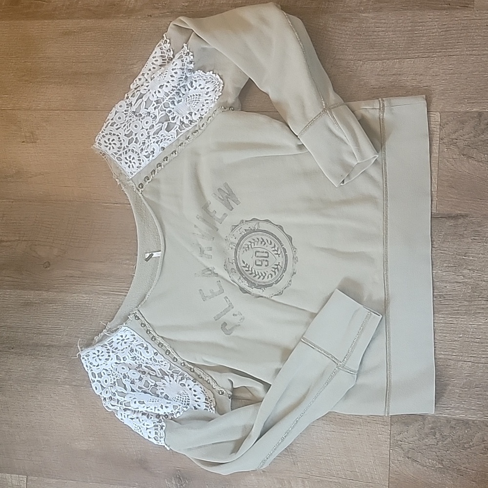 Free People Off the Shoulder Sweatshirt Medium